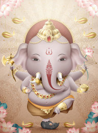 象神节可爱神祇与老鼠坐骑