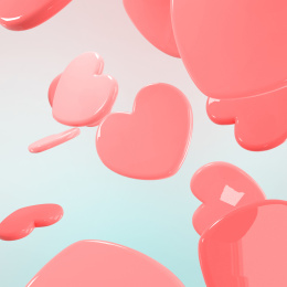 爱情英文字母Love形状的气球以及心形糖果组成的背景素材