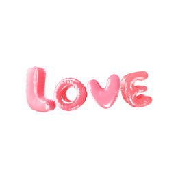 爱情英文字母Love形状的气球素材
