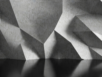 低多边形的水泥大理石墙面构成的室内场景素材