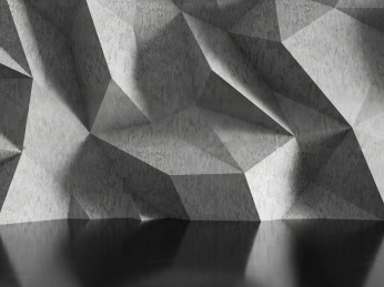 低多边形的水泥大理石墙面构成的室内场景素材