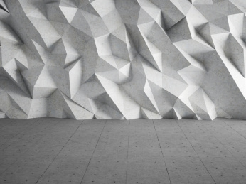 低多边形的水泥大理石墙面构成的室内场景素材