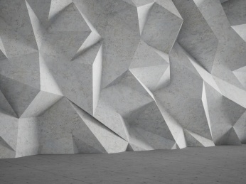 低多边形的水泥大理石墙面构成的室内场景素材