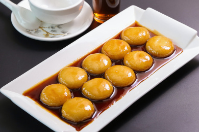 传统中式菜品美味的糖油糍粑