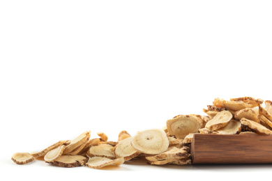 传统中医药材黄芪微距特写