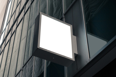 地铁商场等地的空白广告展示牌展板告示牌