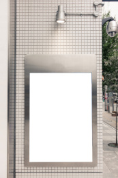 地铁商场等地的空白广告展示牌展板告示牌