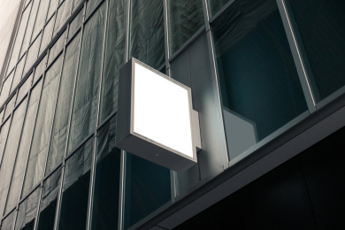 地铁商场等地的空白广告展示牌展板告示牌