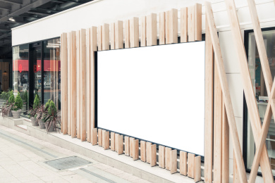 地铁商场等地的空白广告展示牌展板告示牌