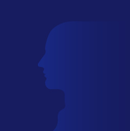 男人侧脸轮廓矢量插画设计素材