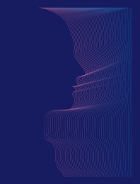 男人侧脸轮廓矢量插画设计素材