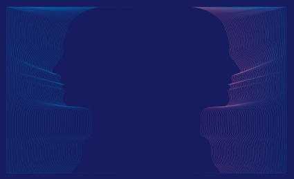 男人侧脸轮廓矢量插画设计素材