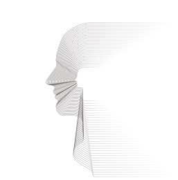 男人侧脸元素矢量插画设计素材