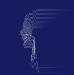 男人侧脸元素矢量插画设计素材