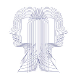 男人侧脸元素矢量插画设计素材