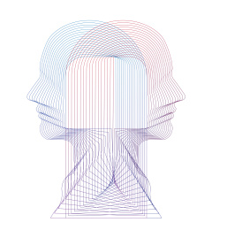 男人侧脸元素矢量插画设计素材