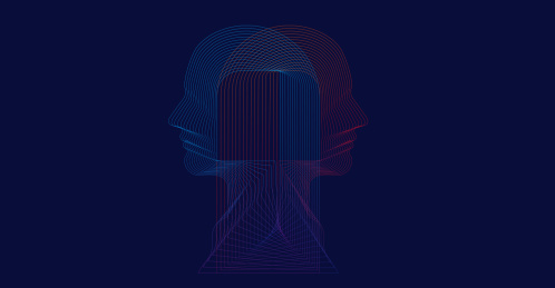 男人侧脸元素矢量插画设计素材