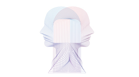 男人侧脸元素矢量插画设计素材