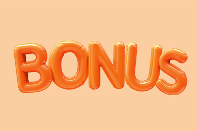 橘色铝膜气球字BONUS