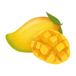 mango isolated on white background