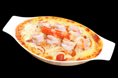 西餐主食米饭芝士焗海鲜饭