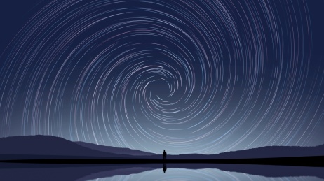 Startrails星轨星空夜空意境背景图