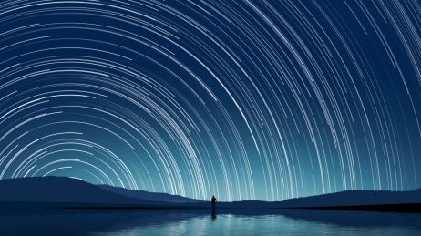 Startrails星轨星空夜空意境背景图