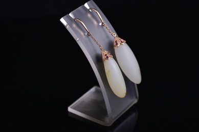 珠宝首饰，新疆和田玉器耳环