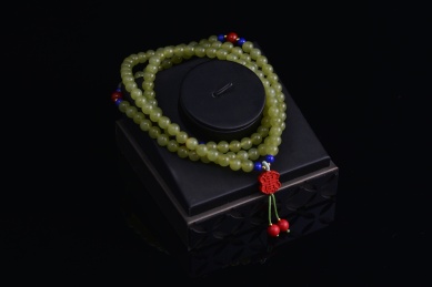 珠宝首饰，和田玉佛珠手串