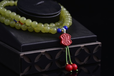 珠宝首饰，和田玉佛珠手串