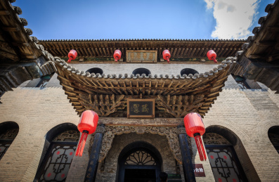 中国山西省祁县乔家大院在中堂古建筑
