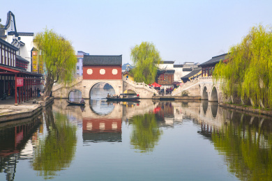 浙江省绍兴市安昌古镇的江南水乡风貌