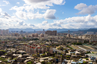 中国福建省福州城市建筑风光
