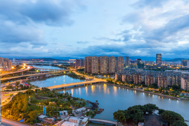中国福建省福州城市建筑风光