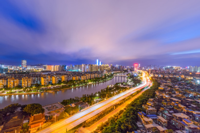 中国福建省福州城市建筑风光