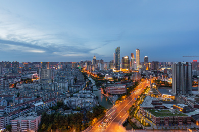 中国江苏无锡城市建筑风光