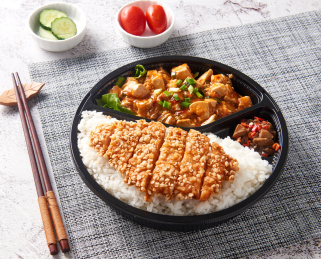 雪花鸡排麻婆豆腐米饭套餐