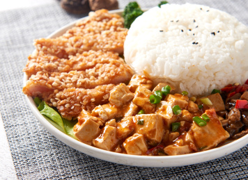 雪花鸡排麻婆豆腐米饭套餐