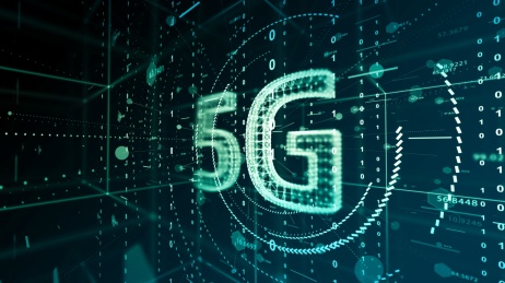 第五代移动通讯技术（5G）数字科技感背景图