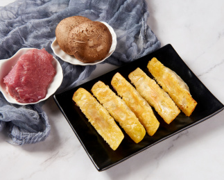 猪肉香菇馅的面点金黄锅贴