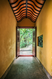 四川阆中古镇杜少陵祠堂风光