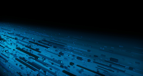 三维插图，数据传输，未来信息技术，大数据