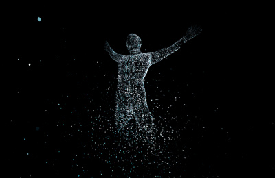 三维插图，未来人类数码科技，人工智能，技术革新与升级