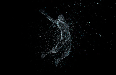 三维插图，未来人类数码科技，人工智能，技术革新与升级