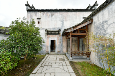 中国安徽省宏村传统徽派建筑景观