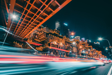 中国重庆渝中区洪崖洞夜景