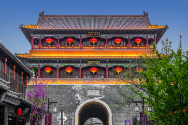中国山东省潍坊市青州古城景区
