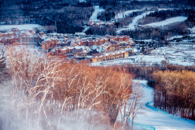 吉林长白山万达滑雪场度假酒店群全景