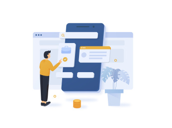 扁平插画人物购物金融商业插图