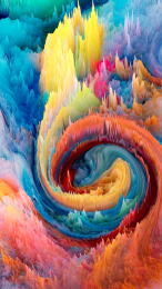 抽象泼墨风格背景，色彩爆炸